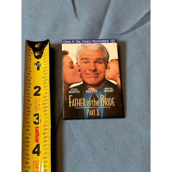Vintage Disney Father of the Bride 2 Steve Martin Video Release Promo Button - Picture 3 of 3